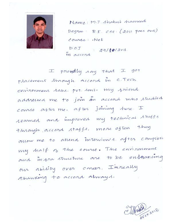 Dot Student Testimonial