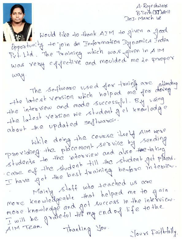 Dot Student Testimonial