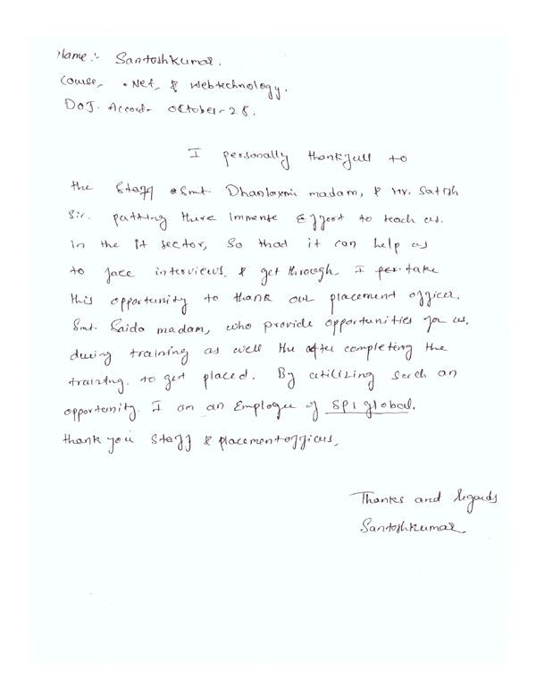 Dot Student Testimonial