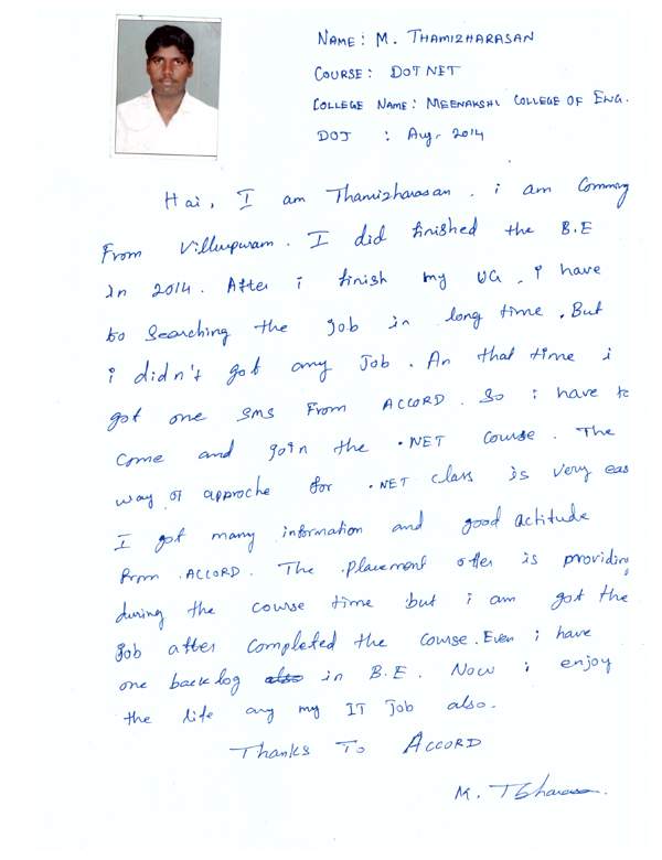 Dot Student Testimonial