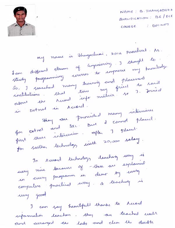 Dot Student Testimonial