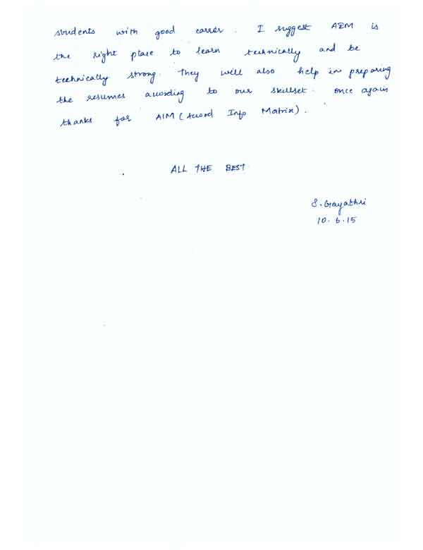 Dot Student Testimonial