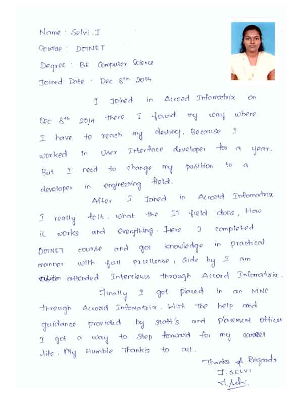 Dot Student Testimonial