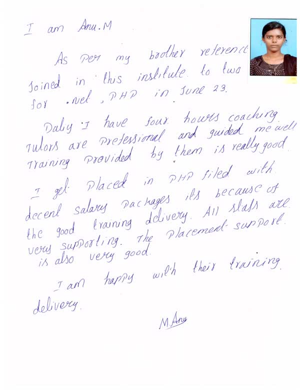 Dot Student Testimonial