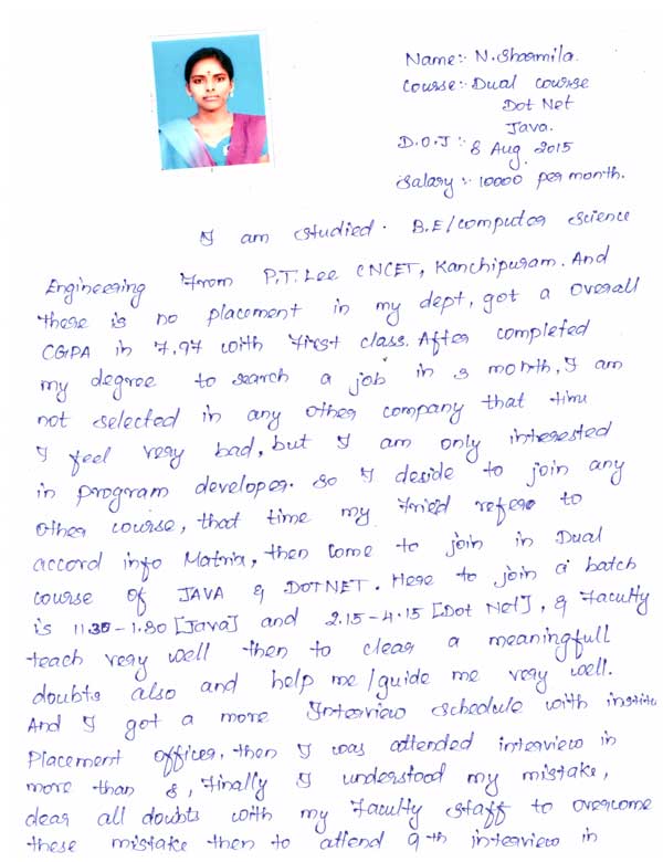 Dot Student Testimonial