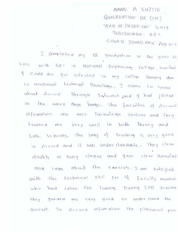 Dot Student Testimonial