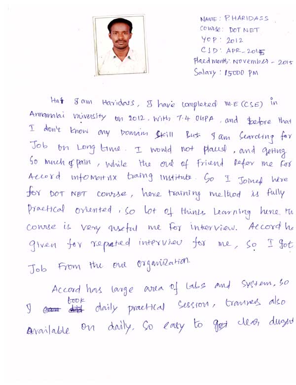 Dot Student Testimonial