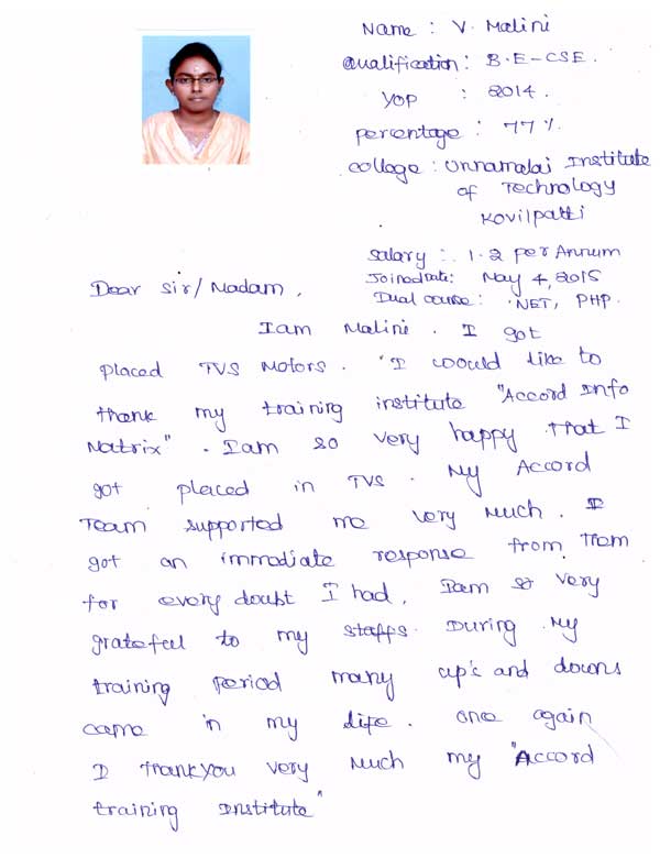 Dot Student Testimonial