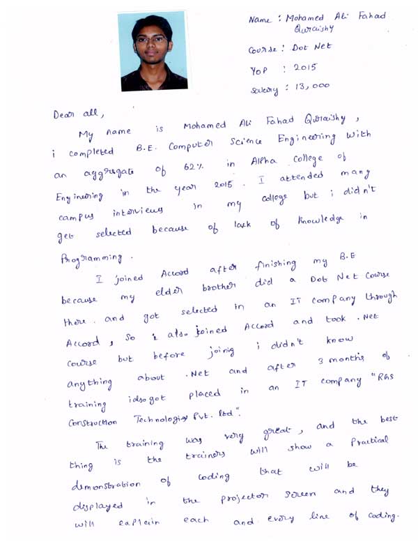 Dot Student Testimonial