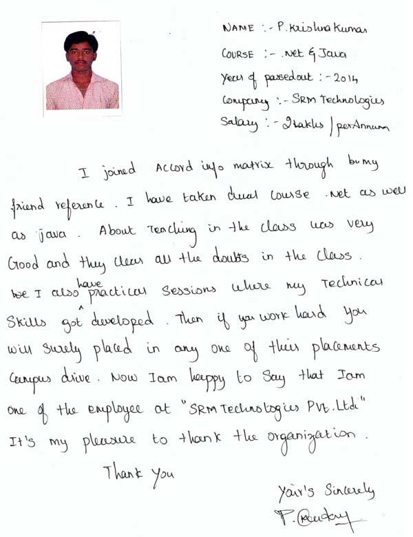 Dot Student Testimonial