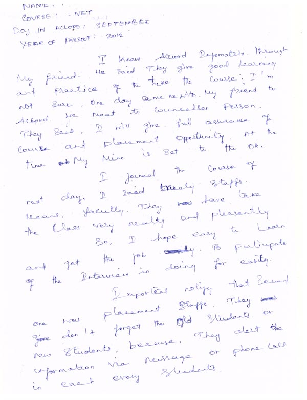 Dot Student Testimonial