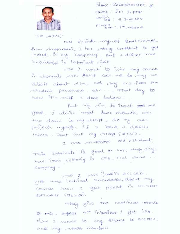 Dot Student Testimonial