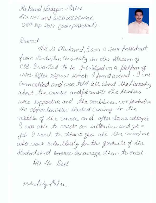 Dot Student Testimonial