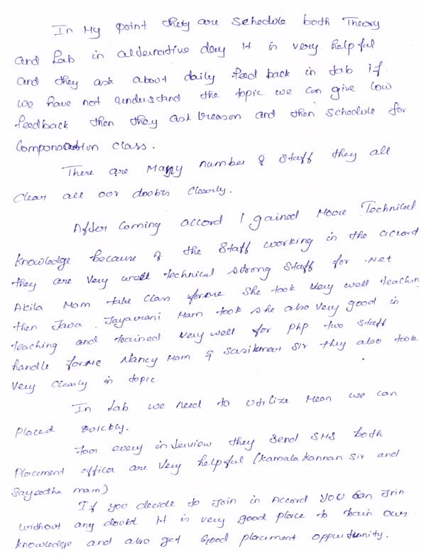 Dot Student Testimonial