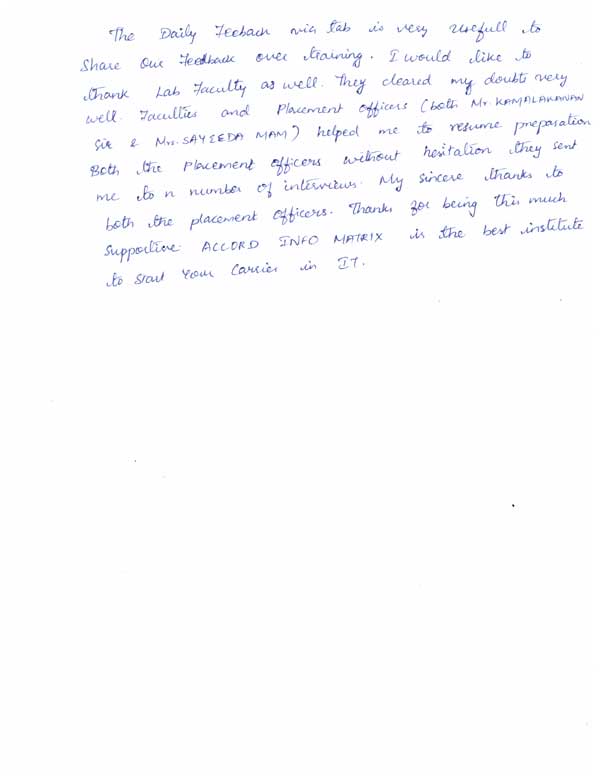 Dot Student Testimonial