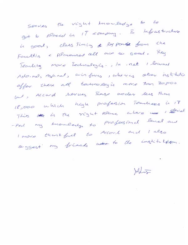 Dot Student Testimonial