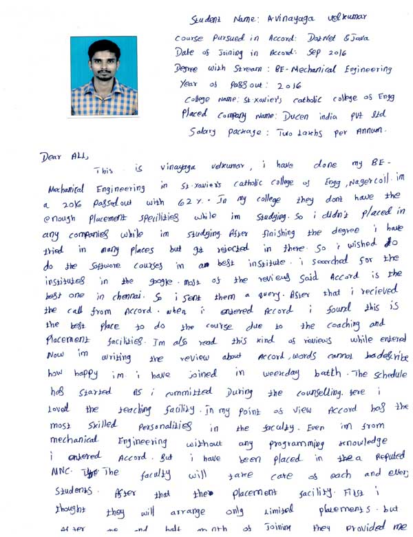 Dot Student Testimonial