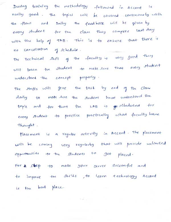 Dot Student Testimonial