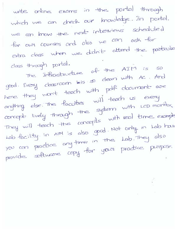 Dot Student Testimonial