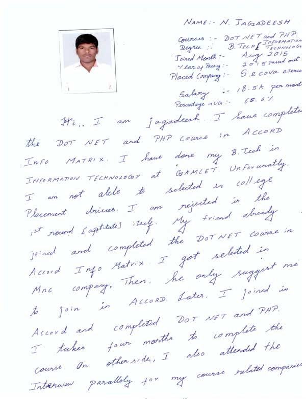 Dot Student Testimonial