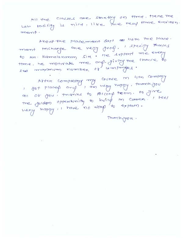 Dot Student Testimonial