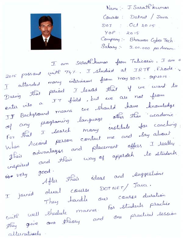 Dot Student Testimonial