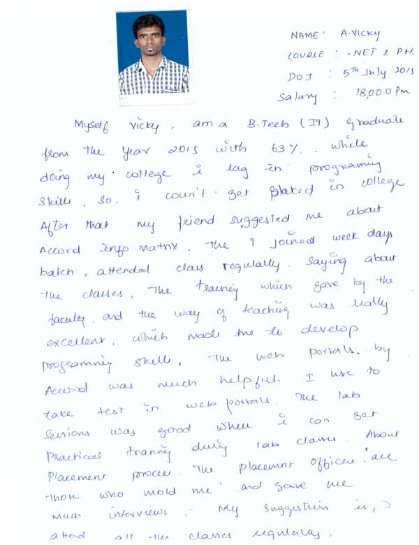 Dot Student Testimonial