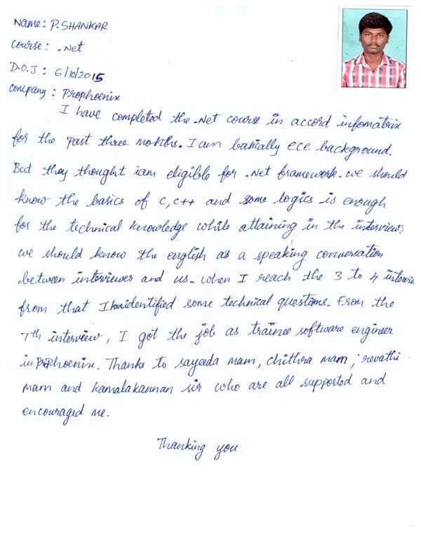 Dot Student Testimonial