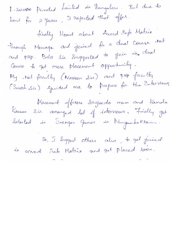 Dot Student Testimonial