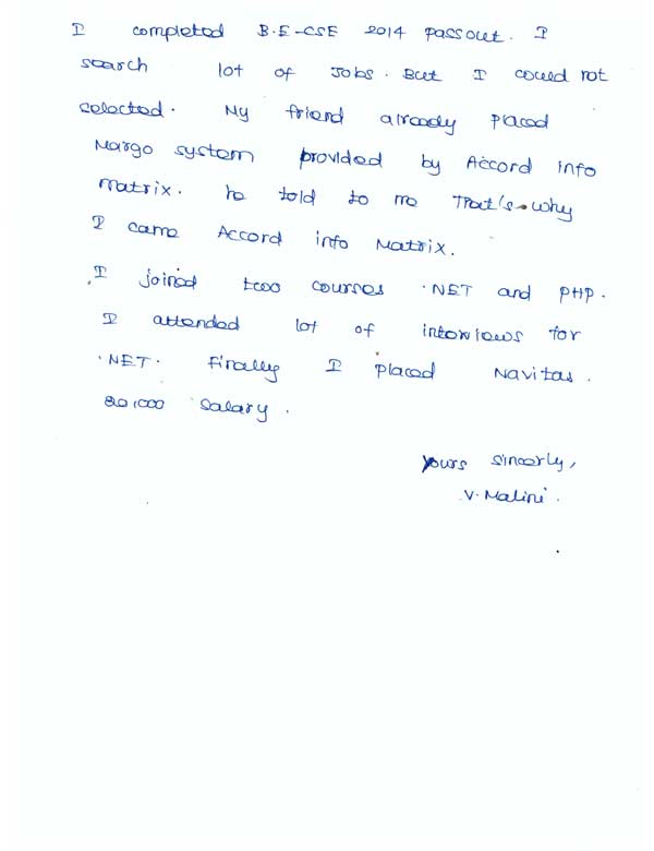 Dot Student Testimonial