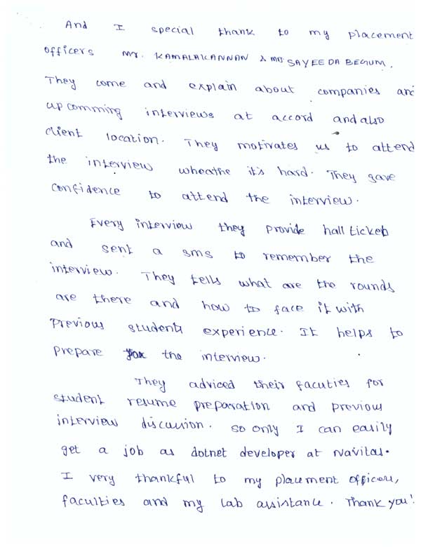 Dot Student Testimonial