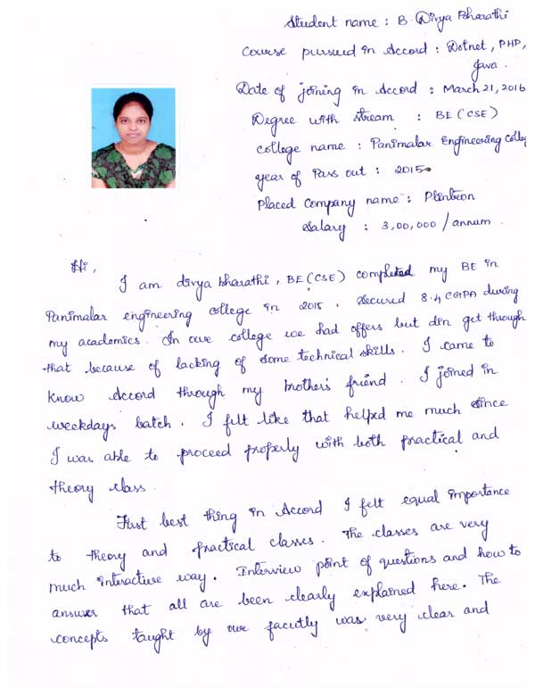 Dot Student Testimonial