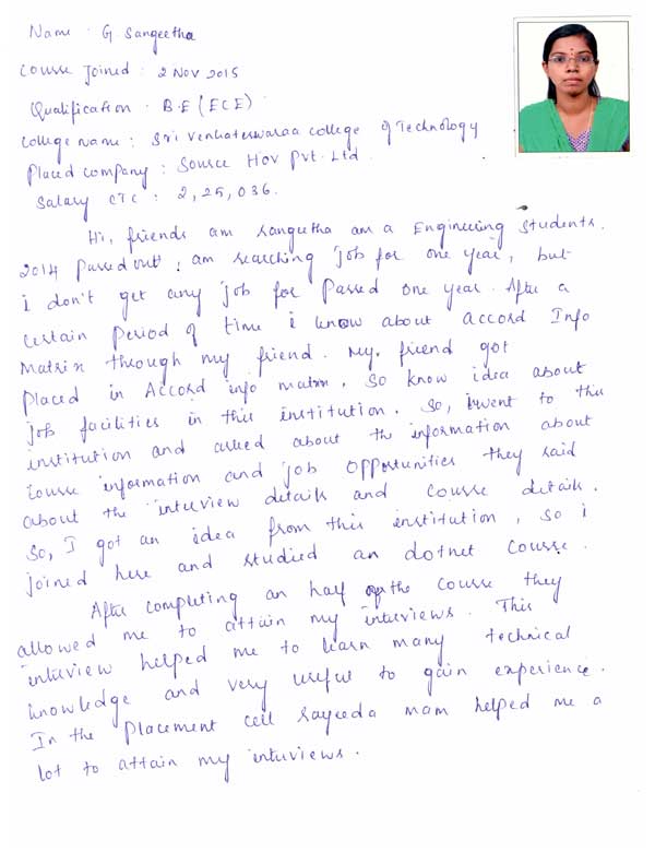 Dot Student Testimonial