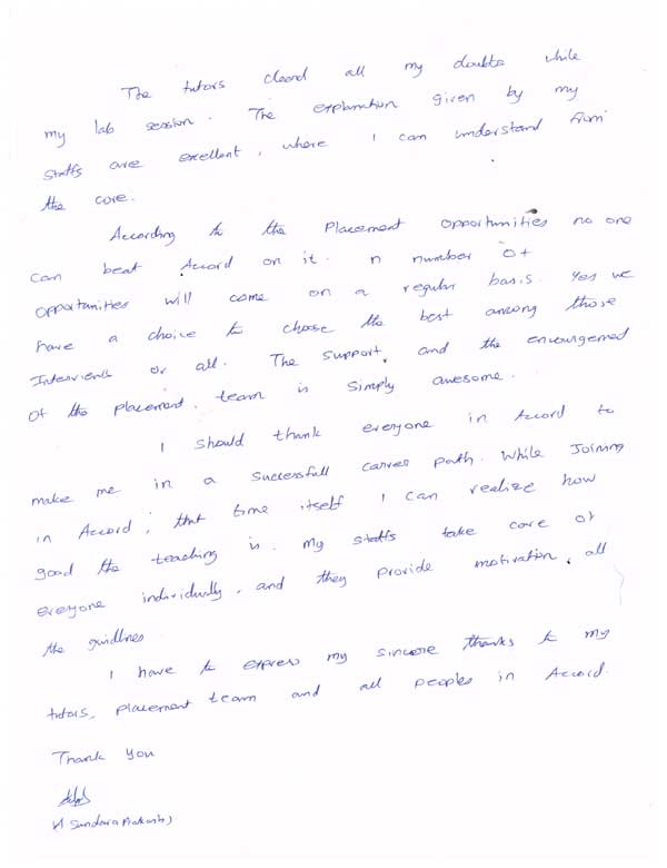 Dot Student Testimonial