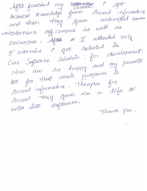 Dot Student Testimonial