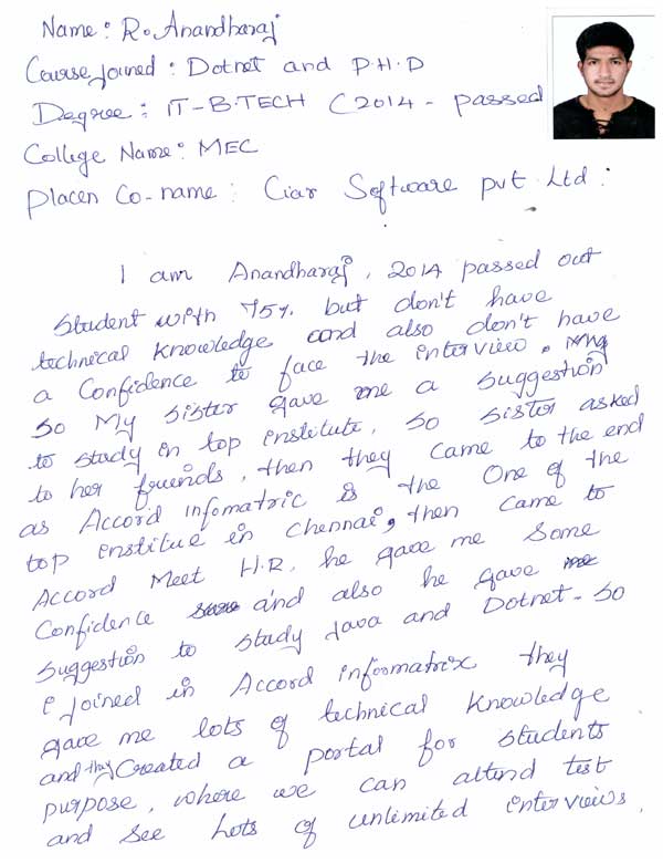 Dot Student Testimonial