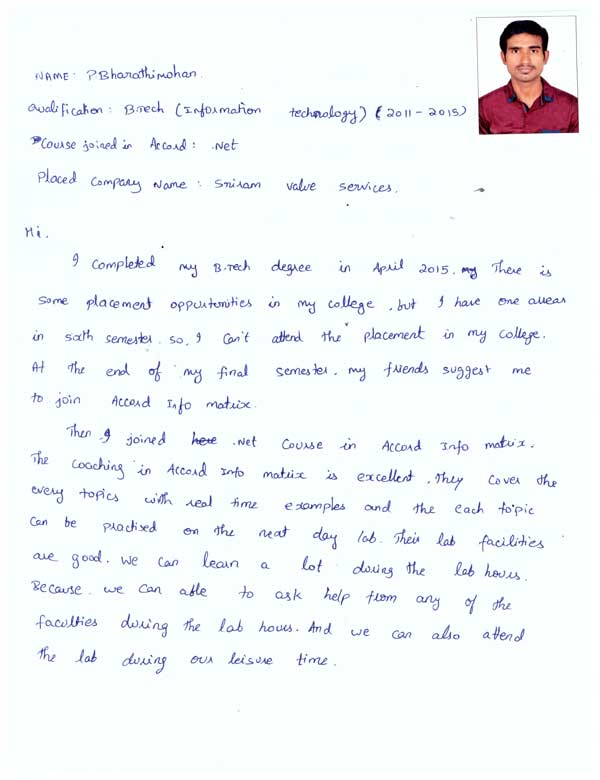 Dot Student Testimonial