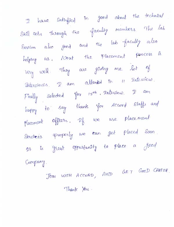 Dot Student Testimonial