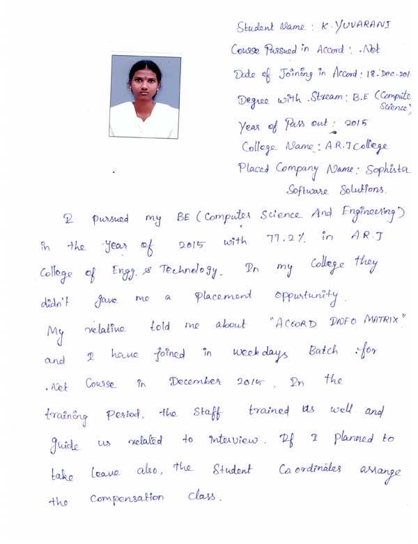 Dot Student Testimonial