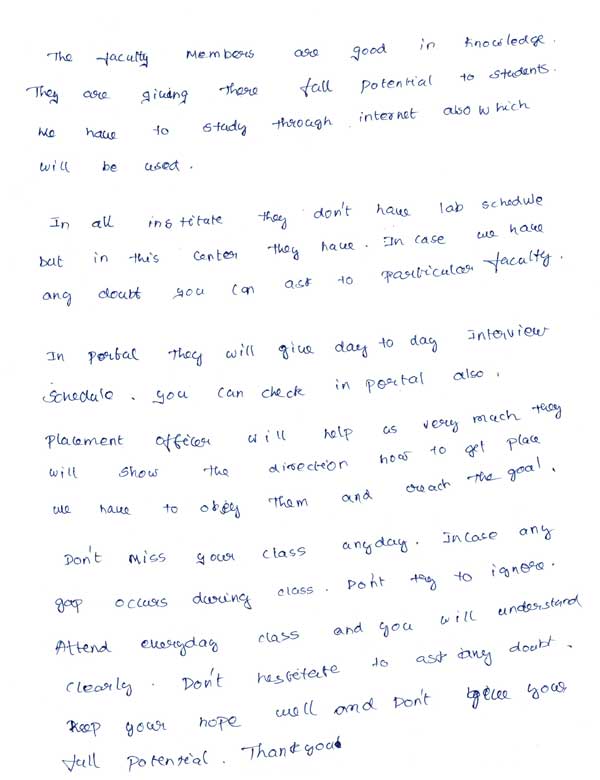 Dot Student Testimonial