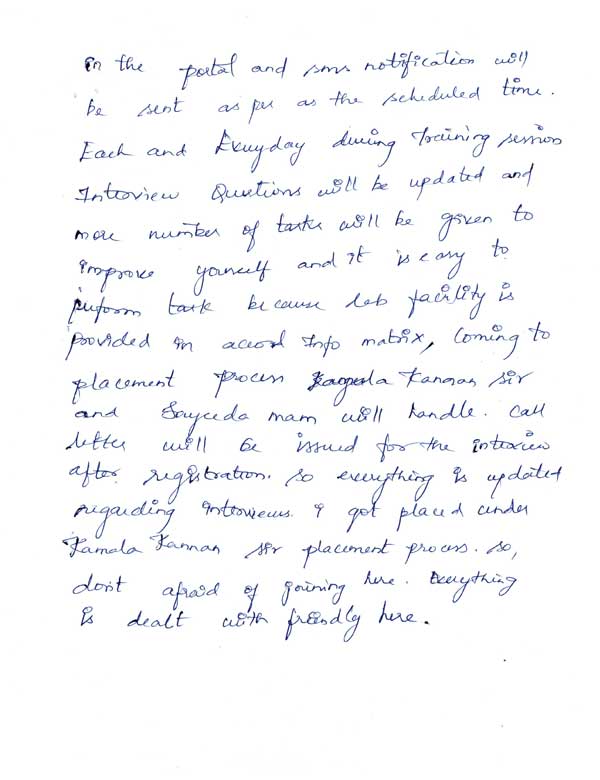 Dot Student Testimonial