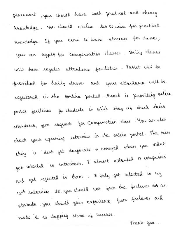 Dot Student Testimonial