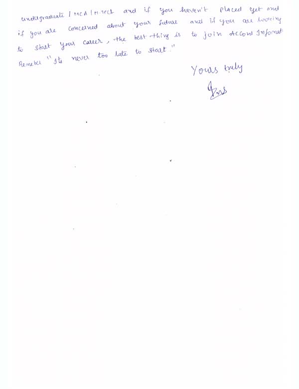 JAVA Student Testimonial