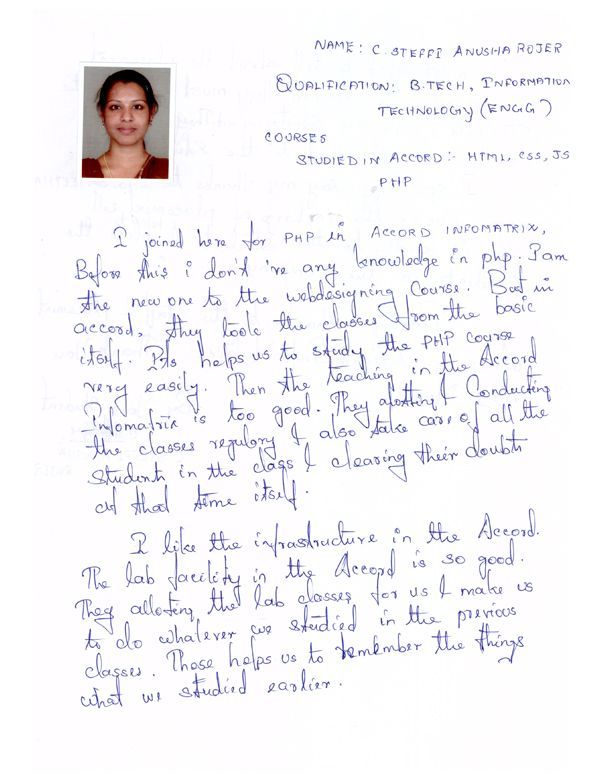PHP Student Testimonial