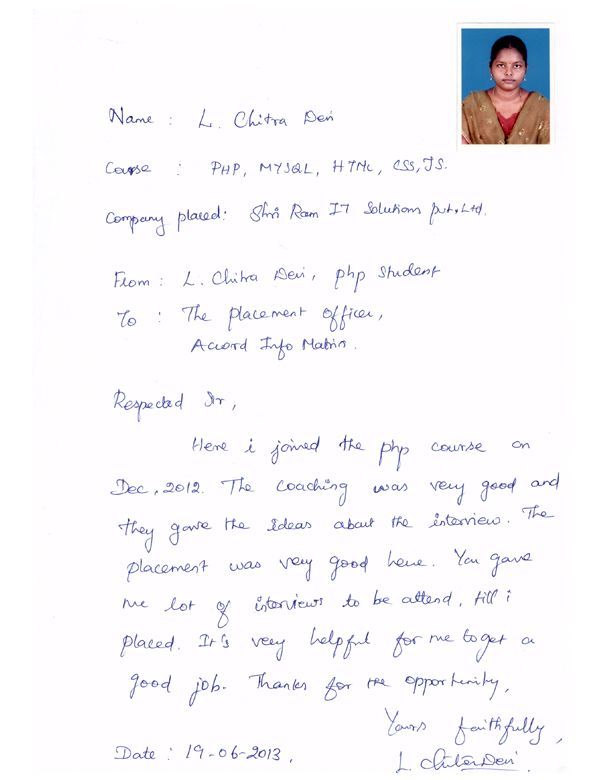 PHP Student Testimonial