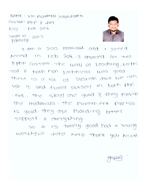 PHP Student Testimonial