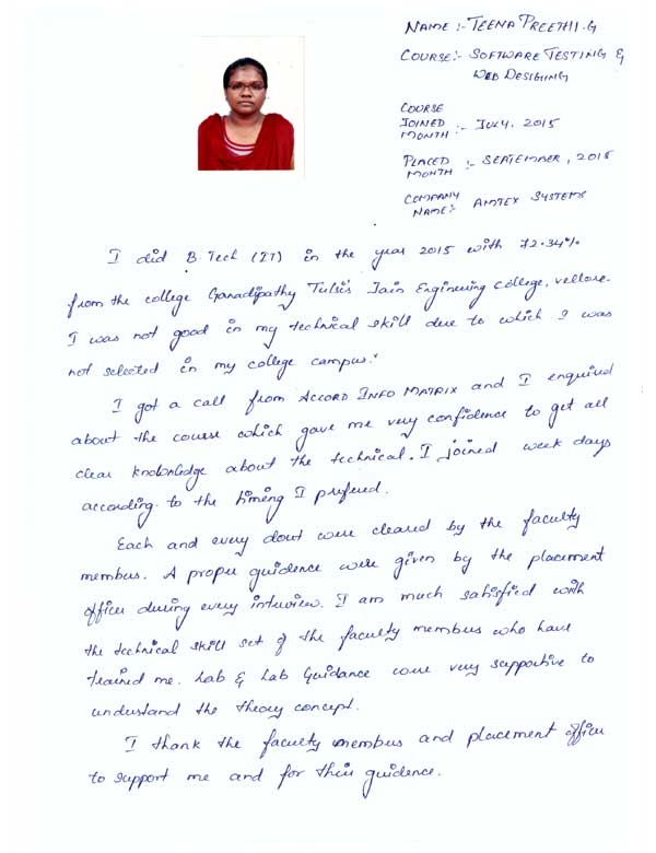 PHP Student Testimonial